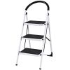 Folding Step Stool with Iron Frame And Anti-Slip Pedals Step Ladder