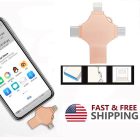 USB-C Type-C Memory Stick Thumb USB Flash Pen Drive For Android IOS iPhone (Capacity: 128GB)