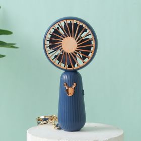 Mini Fan USB Rechargeable Portable Hand Fan (Color: Blue)