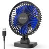 USB Desk Fan, Small but Mighty, Quiet Portable Fan for Desktop Office Table, 40Â¬âˆž Adjustment for Better Cooling, 3 Speeds, 4.9 ft Cord RT