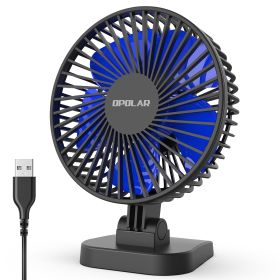 USB Desk Fan, Small but Mighty, Quiet Portable Fan for Desktop Office Table, 40Â¬âˆž Adjustment for Better Cooling, 3 Speeds, 4.9 ft Cord RT (Color: Black)