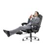 High Back Office Chair, Adjustable Ergonomic Office Chair, Executive PU Leather Swivel Work Chair with Lumbar Support, Computer Desk Chair with Footre