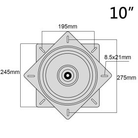 Heavy Duty Square Bearing Swivel Plate Bar Chair Stool 360Â¬âˆ« Swivel 6"/7"/8"/10" (size: 10" x 10")