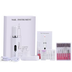 Portable Nail Polishing Machine Dedicated Peeling (Color: White)