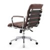 Modern swivel office desk chair luxury executive boss ergonomic computer chair armrest brown color metal frame office chair