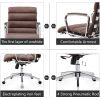 Modern swivel office desk chair luxury executive boss ergonomic computer chair armrest brown color metal frame office chair