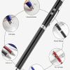 1pc Five In One Pointer Pen Retractable Pen Laser Infrared Laser Pointer PPT Electronic Pointer Pen 1.0mm Refill Black