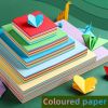 100 Pieces Of Color Handmade Paper, Origami Cuttings Copy Pape, Printing Paper, Creative Solid Color Paper With Square A4 Size & Mixing Color