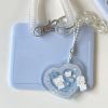 Light Blue Waterproof Card Holder Keychain: Perfect for Backpack Decoration, Car Accessories, and Holiday Gifts!