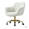 Somnus Task Chair With Tufted Back and Golden Base