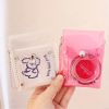 Transparent Glitter Card Holder, Mini Snap Button Coin Purse, Cute Card Storage Bag With Keychain