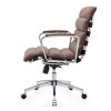 Modern swivel office desk chair luxury executive boss ergonomic computer chair armrest brown color metal frame office chair