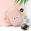 Kawaii Multi-card Slot Card Holder, Cute Cat Embroidered Coin Purse, Mini Zipper Short Wallet With Pendant (4.3*1.2*3)inch