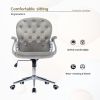 Velvet Home Office Chair with Wheels, Cute Chair with Side Arms and Wheels 360Â¬âˆžfor Living Room, Bedroom,and Vanity Room,Bling Desk Nail Desk for Wome