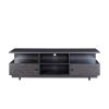 TV Stand Modern Wood Media Entertainment Center Console Table with 2 Doors and 4 Open Shelves