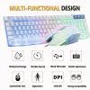 Gaming Keyboard and Mouse Sets Rainbow Backlit Ergonomic Usb + FREE Mouse Pads