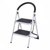 Folding Step Stool with Iron Frame And Anti-Slip Pedals Step Ladder