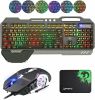 K618 Wired Gaming Keyboard and Mouse Set RGB Backlit For PC Laptop PS4 Xbox one