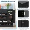 ON-TREND Sleek and Modern Shoe Cabinet with Adjustable Shelves, Minimalist Shoe Storage Organizer with Sturdy Top Surface, Space-saving Design Side Bo