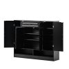 ON-TREND Sleek and Modern Shoe Cabinet with Adjustable Shelves, Minimalist Shoe Storage Organizer with Sturdy Top Surface, Space-saving Design Side Bo