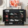 ON-TREND Sleek and Modern Shoe Cabinet with Adjustable Shelves, Minimalist Shoe Storage Organizer with Sturdy Top Surface, Space-saving Design Side Bo