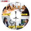 5 Core Premium Mini Microphone Stand Tripod Universal Adjustable Desk Microphone Stand Portable Foldable Table Top Desktop Stand with Small Plastic Mi