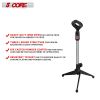 5 Core Premium Mini Microphone Stand Tripod Universal Adjustable Desk Microphone Stand Portable Foldable Table Top Desktop Stand with Small Plastic Mi