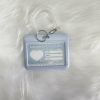 Light Blue Waterproof Card Holder Keychain: Perfect for Backpack Decoration, Car Accessories, and Holiday Gifts!