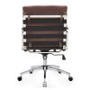 Modern swivel office desk chair luxury executive boss ergonomic computer chair armrest brown color metal frame office chair