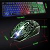 Gaming Keyboard and Mouse Sets Rainbow Backlit Ergonomic Usb + FREE Mouse Pads