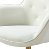 Somnus Task Chair With Tufted Back and Golden Base