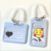 Light Blue Waterproof Card Holder Keychain: Perfect for Backpack Decoration, Car Accessories, and Holiday Gifts!