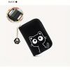 Kawaii Multi-card Slot Card Holder, Cute Cat Embroidered Coin Purse, Mini Zipper Short Wallet With Pendant (4.3*1.2*3)inch