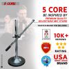 Desktop Microphone Stand Table Desk Mic Holder Stands Clip Mount Clamp Round Base Podcast Recording 5Core MS RBS CH IN