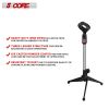 5 Core Premium Mini Microphone Stand Tripod Universal Adjustable Desk Microphone Stand Portable Foldable Table Top Desktop Stand with Small Plastic Mi