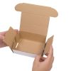 50 Pack 6x4x3 inch Corrugated Box Mailers- White Cardboard Shipping Box Corrugated Box Mailer Shipping Box for Mailer RT