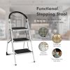 Folding Step Stool with Iron Frame And Anti-Slip Pedals Step Ladder