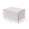 50 Pack 6x4x3 inch Corrugated Box Mailers- White Cardboard Shipping Box Corrugated Box Mailer Shipping Box for Mailer RT