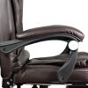 High Back Office Chair, Adjustable Ergonomic Office Chair, Executive PU Leather Swivel Work Chair with Lumbar Support, Computer Desk Chair with Footre