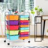 15-Drawer Utility Rolling Organizer Cart Multi-Use Storage