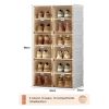 Portable Shoe cabinet Living Room,Stackable Storage Organizer Cabinet with Doors and Shelves,Shoe Box for Closet