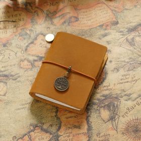 Diary Manual Notes Kraft Notebook (Option: Oil Wax Leather Camel)