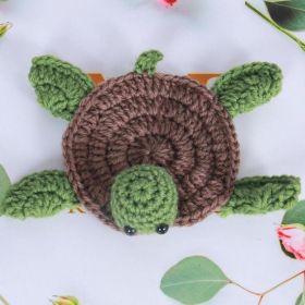 Household Fashion Teacup Mat Heat Insulation (Option: Green Turtle)